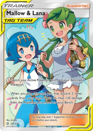 Mallow & Lana Pokémon Cosmic Eclipse #231 Holo