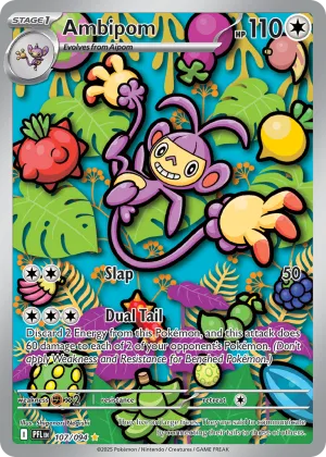 Ambipom Pokémon Phantasmal Flames #107 Holo