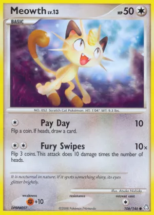 Meowth Pokémon Legends Awakened #106 Reverse Holo