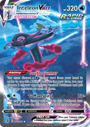 Inteleon VMAX Pokémon Fusion Strike #266 Holo