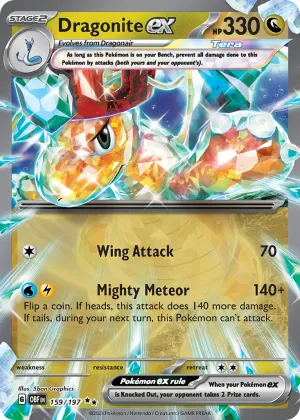 Dragonite ex Pokémon Obsidian Flames #159 Holo