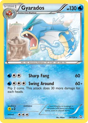 Gyarados Pokémon Dragons Exalted #24 Reverse Holo