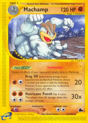 Machamp Pokémon Skyridge #16 Reverse Holo