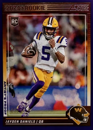 Jayden Daniels 2024 Panini Score Rookies Football Artist's Proof #302