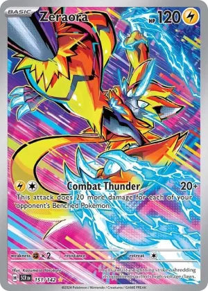 Zeraora Pokémon Stellar Crown #151 Holo