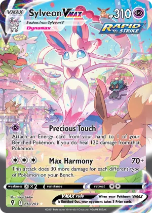 Sylveon VMAX Pokémon Evolving Skies #212 Holo