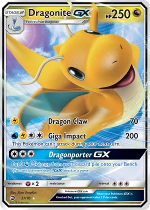 Dragonite-GX Pokémon Dragon Majesty #37 Holo