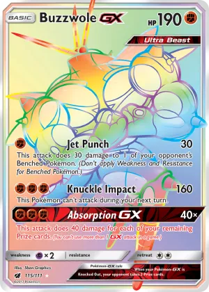 Buzzwole-GX Pokémon Crimson Invasion #115 Holo