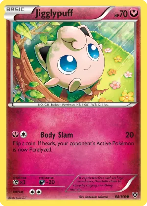 Jigglypuff Pokémon XY #88 Reverse Holo