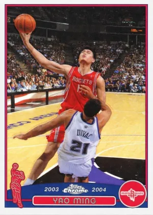 Yao Ming 2003 Topps Chrome Basketball Refractor #11
