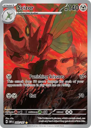 Scizor Pokémon Obsidian Flames #205 Holo