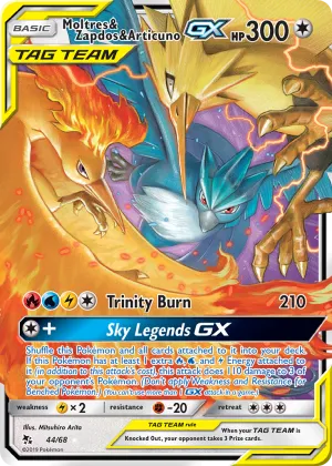 Moltres & Zapdos & Articuno-GX Pokémon Hidden Fates #44 Holo
