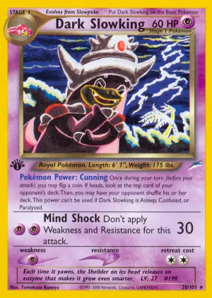 Dark Slowking Pokémon Neo Destiny #20 1st Edition