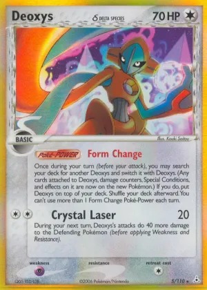 Deoxys δ Pokémon Holon Phantoms #5 Reverse Holo