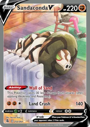 Sandaconda V Pokémon Fusion Strike #252 Holo