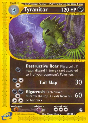 Tyranitar Pokémon Aquapolis #40