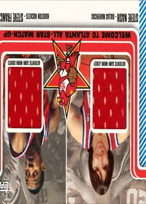 Steve Francis / Steve Nash 2003 Topps Welcome to Atlanta All Star Match-Up Relics Basketball #WA-20