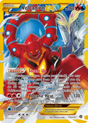 Volcanion-EX Pokémon Steam Siege #115 Holo