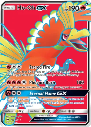 Ho-Oh-GX Pokémon Burning Shadows #131 Holo
