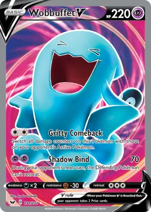 Wobbuffet V Pokémon Sword & Shield #191 Holo