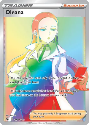 Oleana Pokémon Rebel Clash #202 Holo