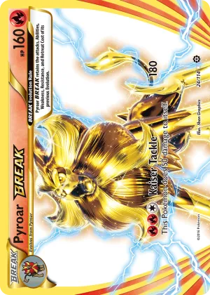Pyroar BREAK Pokémon Steam Siege #24 Holo