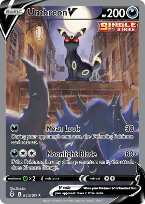 Umbreon V Pokémon Evolving Skies #189 Holo