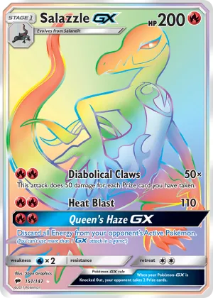 Salazzle-GX Pokémon Burning Shadows #151 Holo