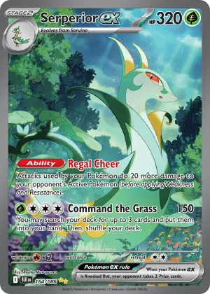 Serperior ex Pokémon Black Bolt #164 Holo