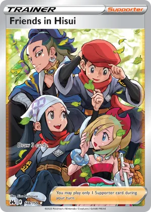 Friends in Hisui Pokémon Crown Zenith #148 Holo
