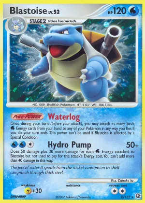 Blastoise Pokémon Secret Wonders #2 Reverse Holo