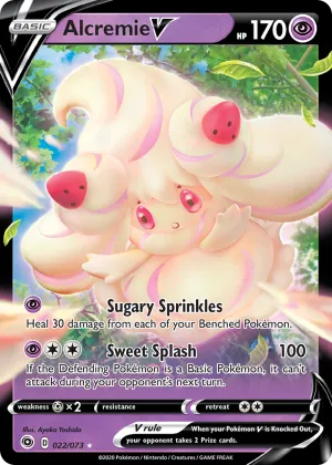 Alcremie V Pokémon Champion's Path #22 Holo