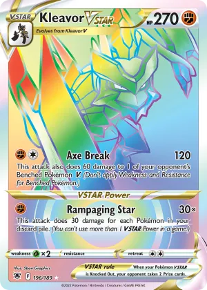 Kleavor VSTAR Pokémon Astral Radiance #196 Holo