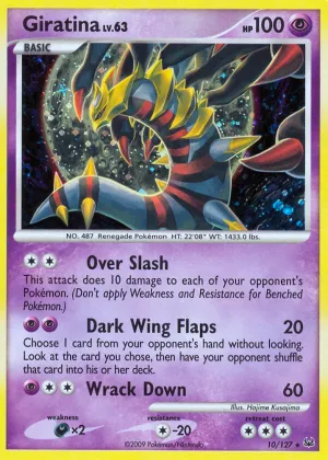 Giratina Pokémon Platinum #10 Holo