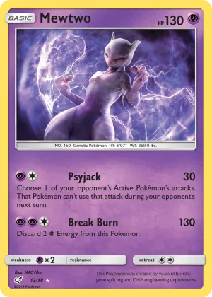 Mewtwo Pokémon Detective Pikachu #12 Holo