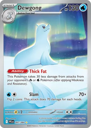 Dewgong Pokémon Phantasmal Flames #97 Holo