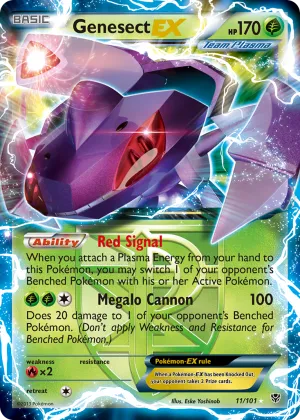 Genesect-EX Pokémon Plasma Blast #11 Holo