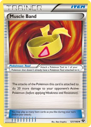 Muscle Band Pokémon XY #121 Reverse Holo