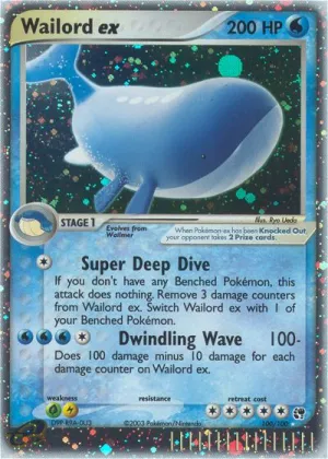 Wailord ex Pokémon Sandstorm #100 Holo