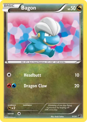 Bagon Pokémon Dragon Vault #6 Holo