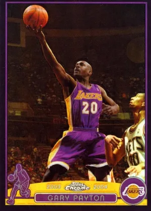 Gary Payton 2003 Topps Chrome Basketball Black Refractor #20