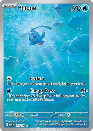 Phione Pokémon Twilight Masquerade #175 Holo