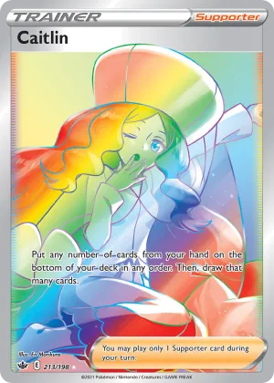 Caitlin Pokémon Chilling Reign #213 Holo