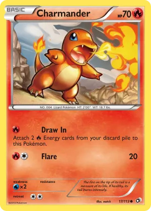 Charmander Pokémon Legendary Treasures #17 Reverse Holo