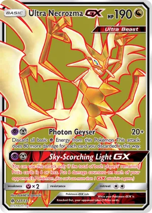 Ultra Necrozma-GX Pokémon Forbidden Light #127 Holo