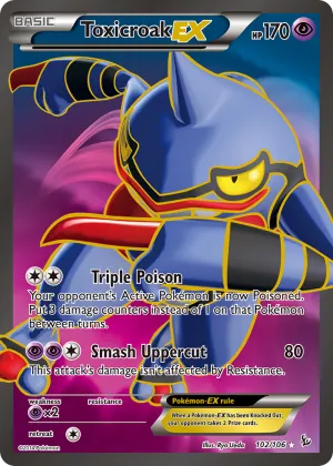 Toxicroak-EX Pokémon Flashfire #102 Holo