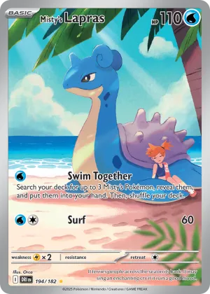 Misty's Lapras Pokémon Destined Rivals #194 Holo