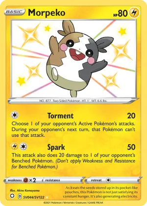 Morpeko Pokémon Shining Fates Shiny Vault #SV044 Holo