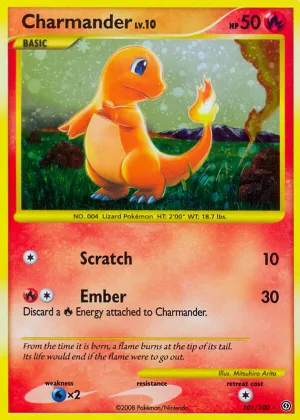 Charmander Pokémon Stormfront #101 Holo