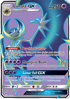 Lunala-GX Pokémon Sun & Moon #141 Holo